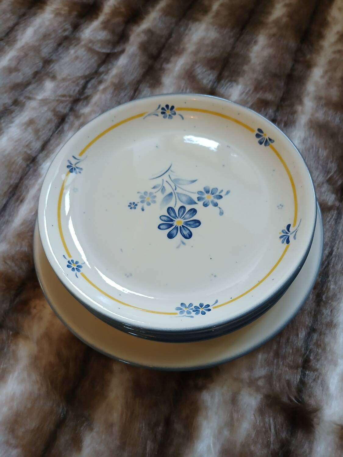 6 assiettes plates + 1 plat "Biltons " England 