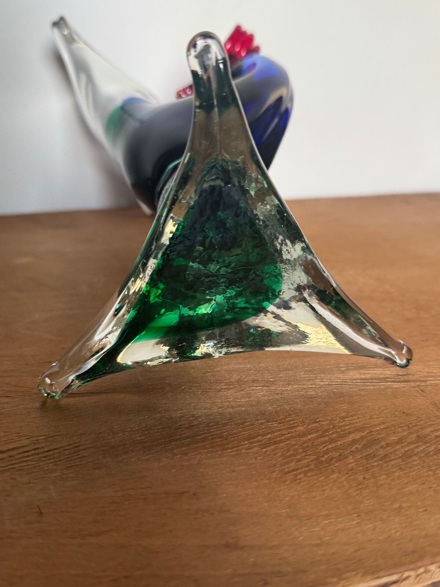 Vintage Murano Sommerso glass bird
