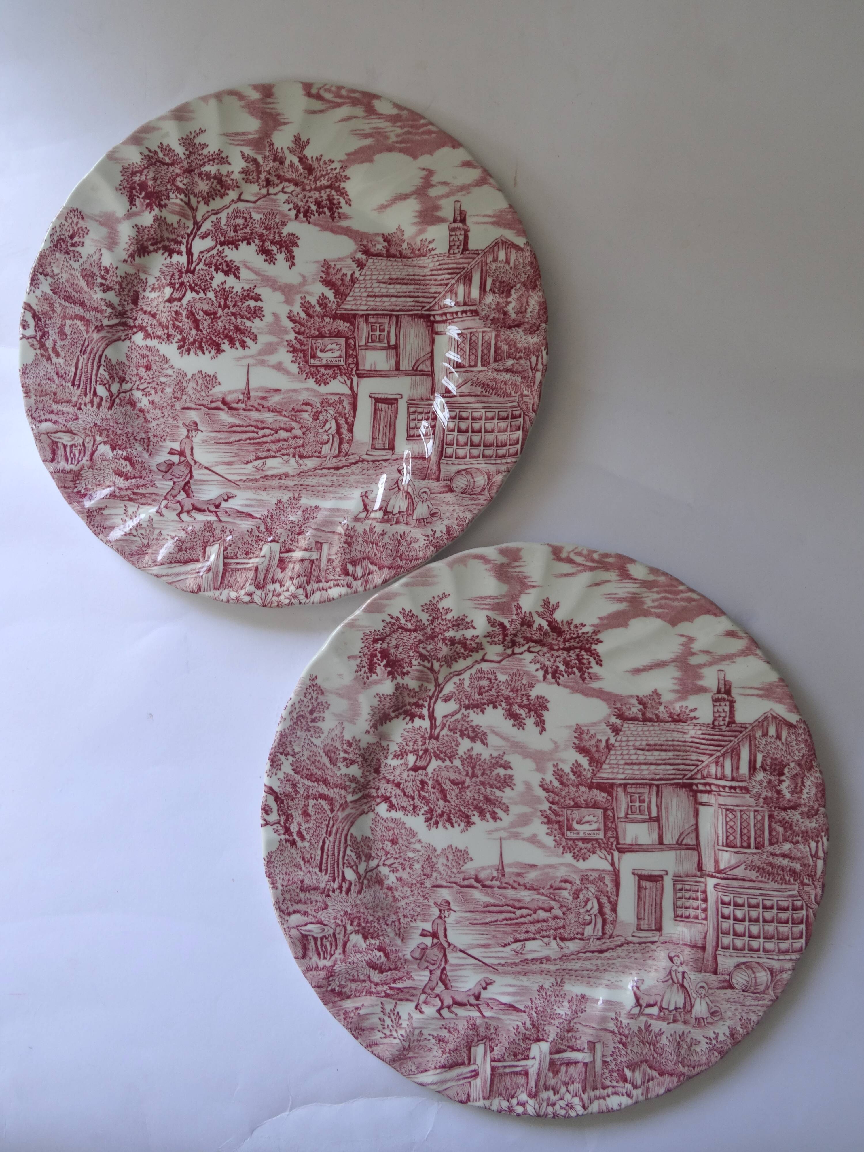 2 Myott The Hunter English plates