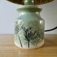 Ceramic lamp, herbarium decoration and fiber blinds