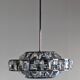 Lustre soucoupe en cristal par Kinkeldey, Autriche vers 1970