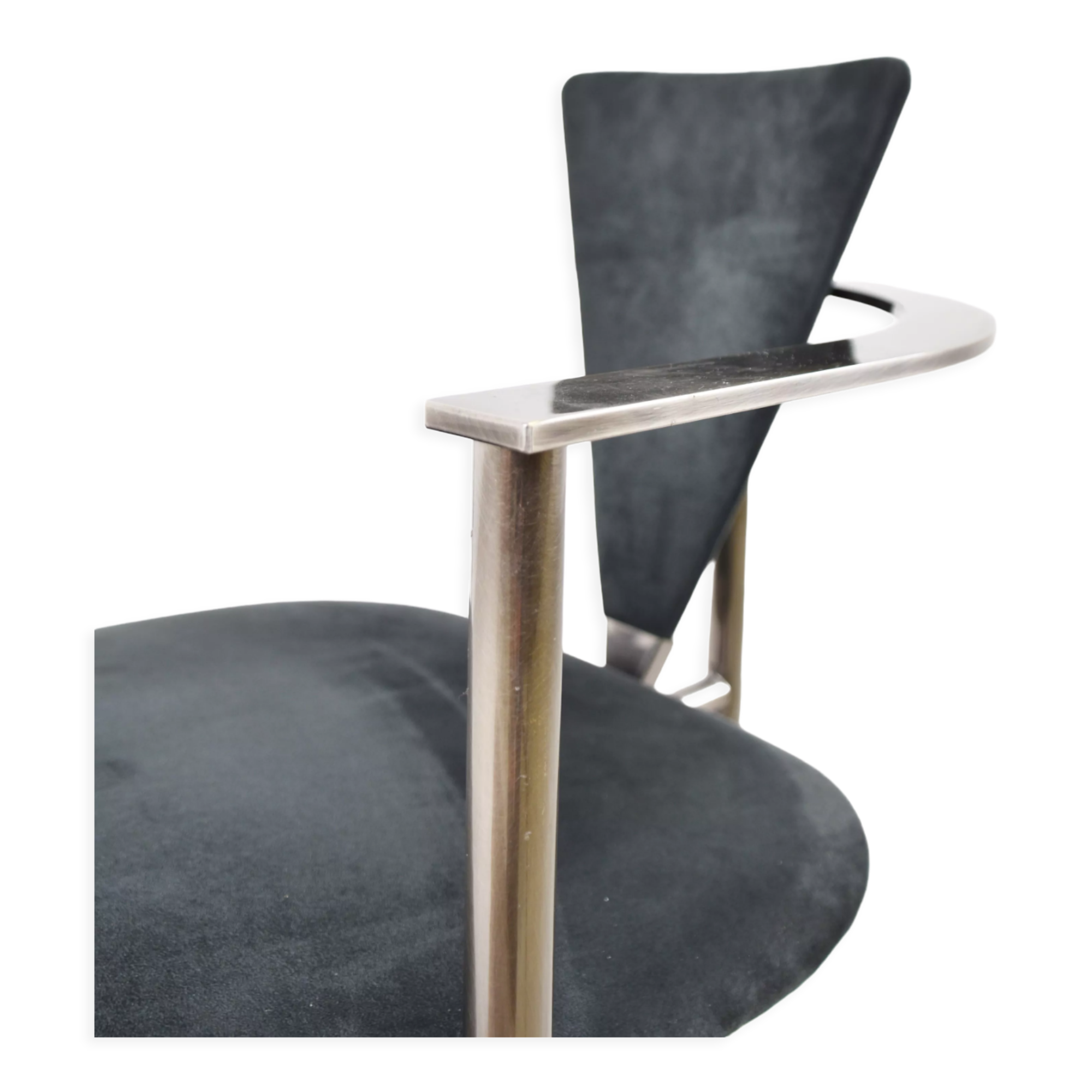 Set of 8 post modern dining chairs by Belgochrom, 1980s