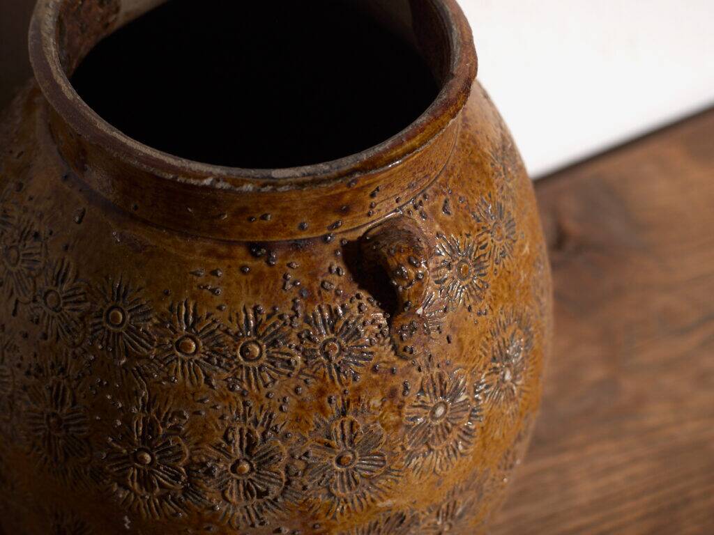 Ancient Chinese glazed stoneware vase – China, circa 1900