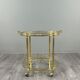 Rolling Table Cart in Brass and Glass, 20th Century