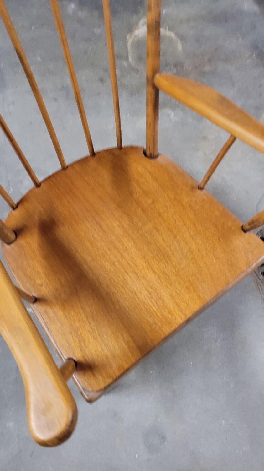 Fauteuil baumann modèle éventail 1950 vintage