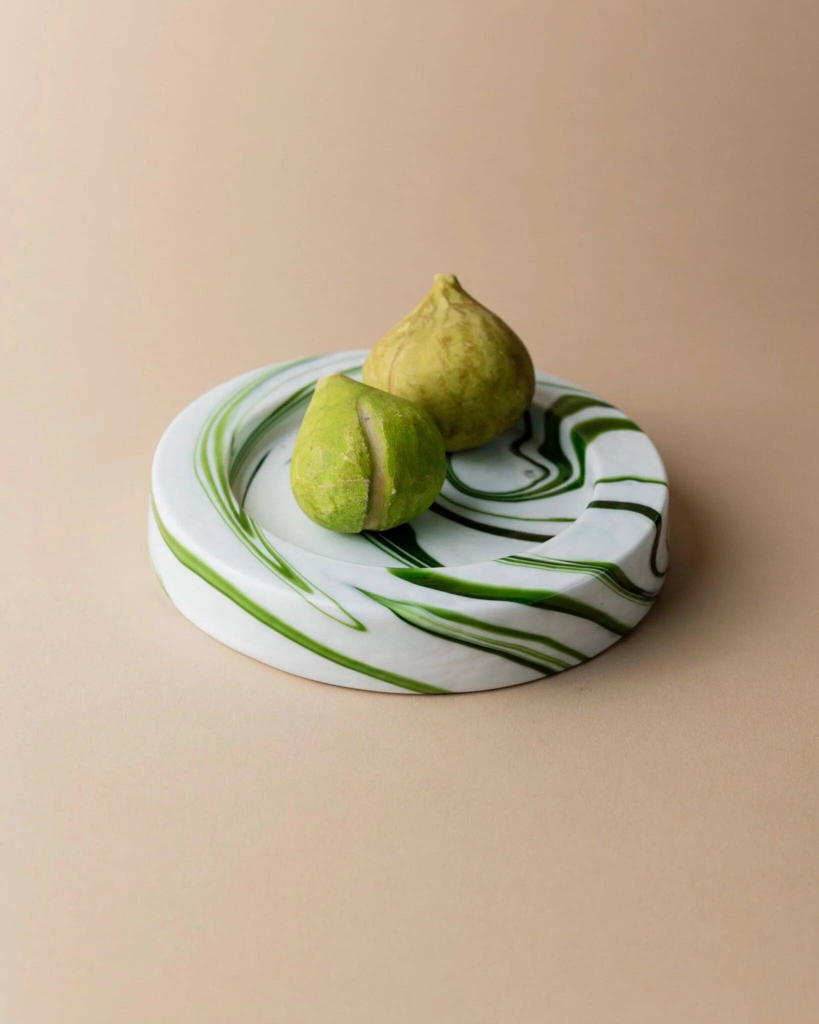 Vert Murano glass swirl bowl by Sergio Asti for Venini, Italian 1970s