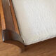 Armchair wood and fabric buckle
