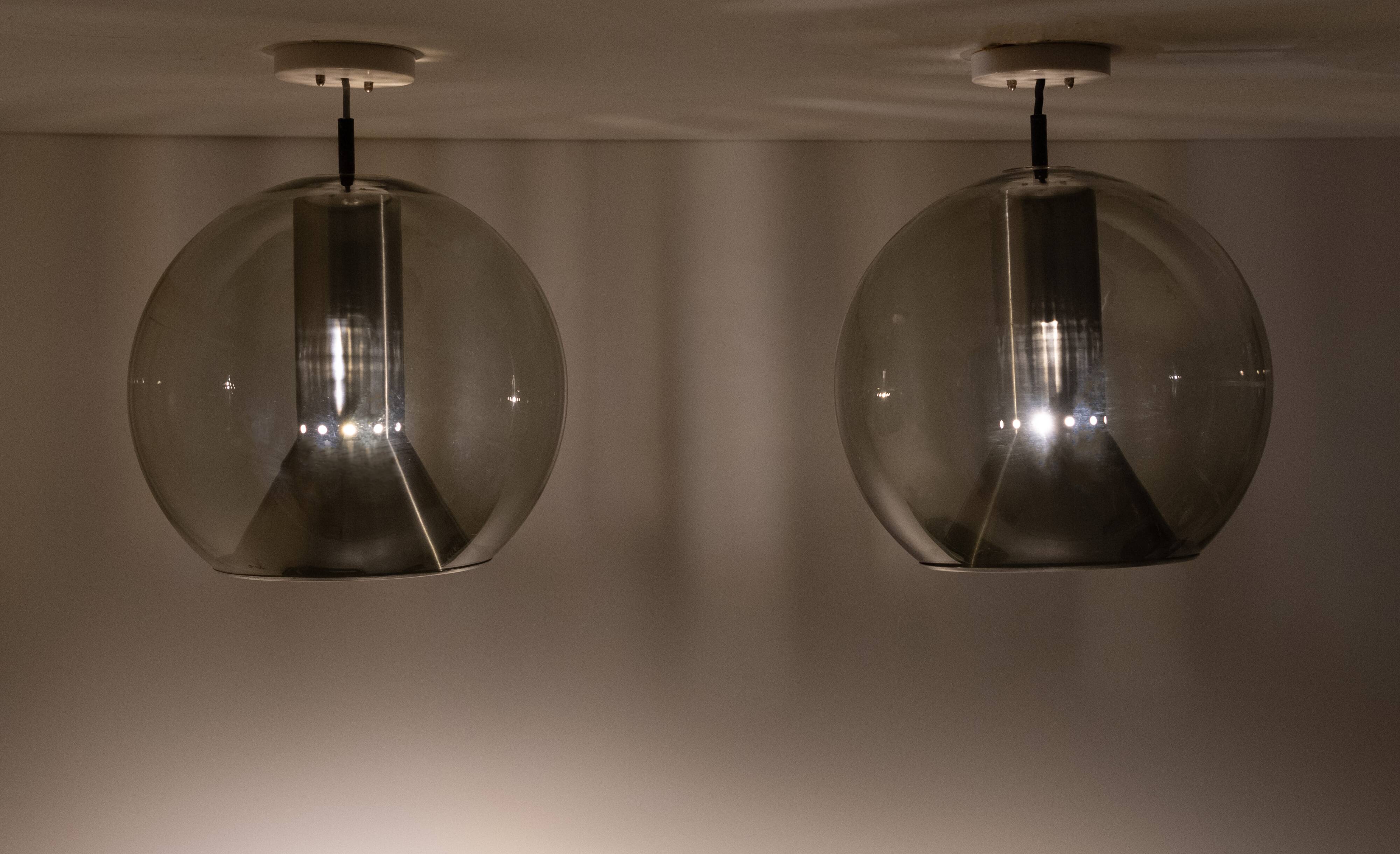 Raak Amsterdam Frank Ligtelijn Globe Pendants 1960s Dutch
