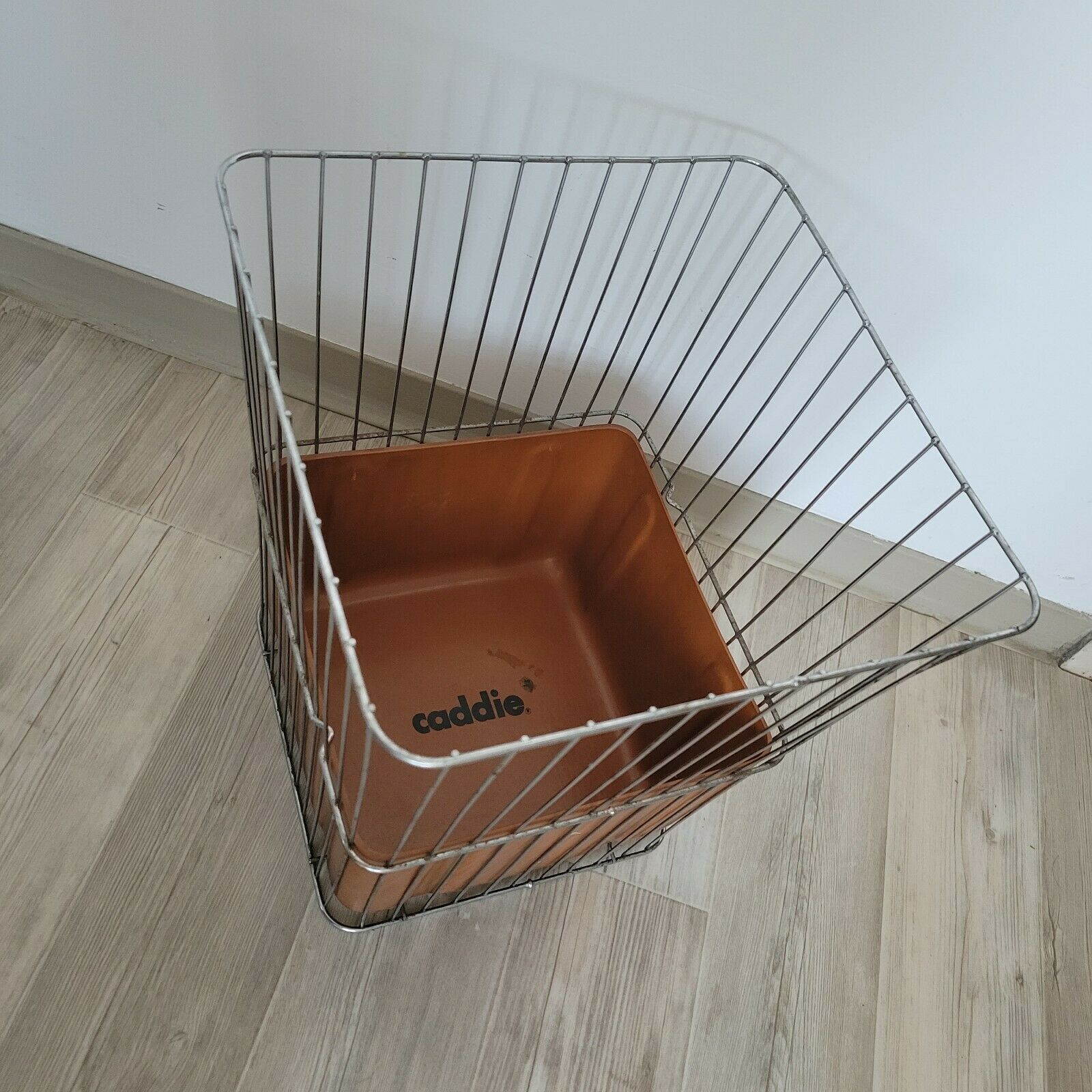 Vintage umbrella holder basket basket metal and plastic brand Caddie
