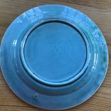 Cracked earthenware plate the Eiffel Tower