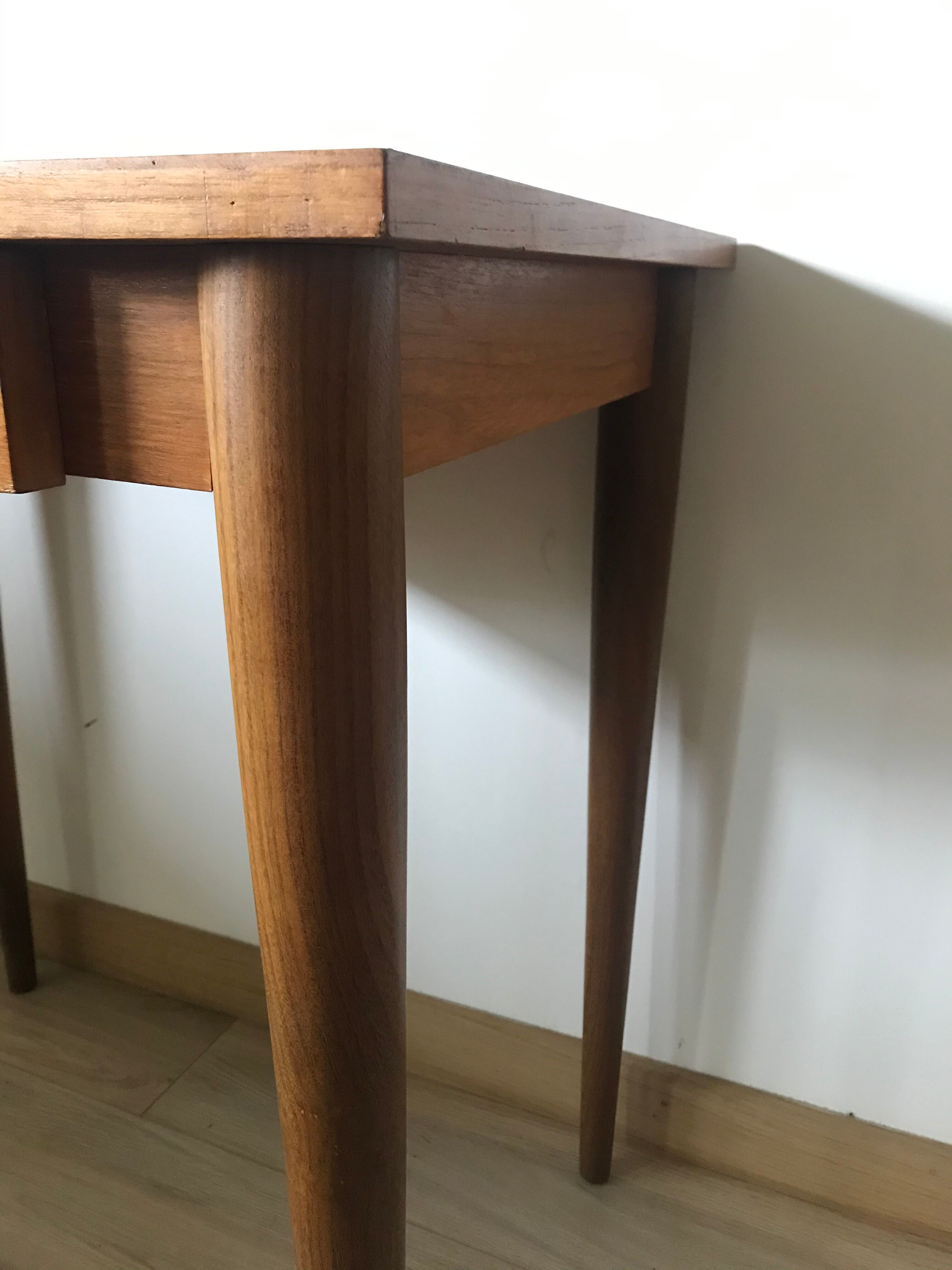 Old desk round feet Scandinavian style