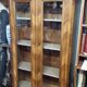 Two-door display cabinet in transitional style.