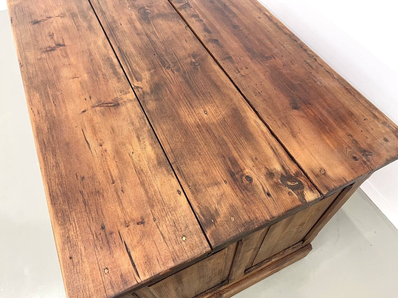 Old pine trading counter, circa 1950