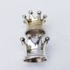 Pair of vintage crown silver metal candlesticks
