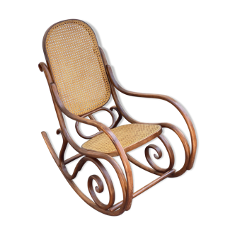 Bentwood & cane cane rocking chair