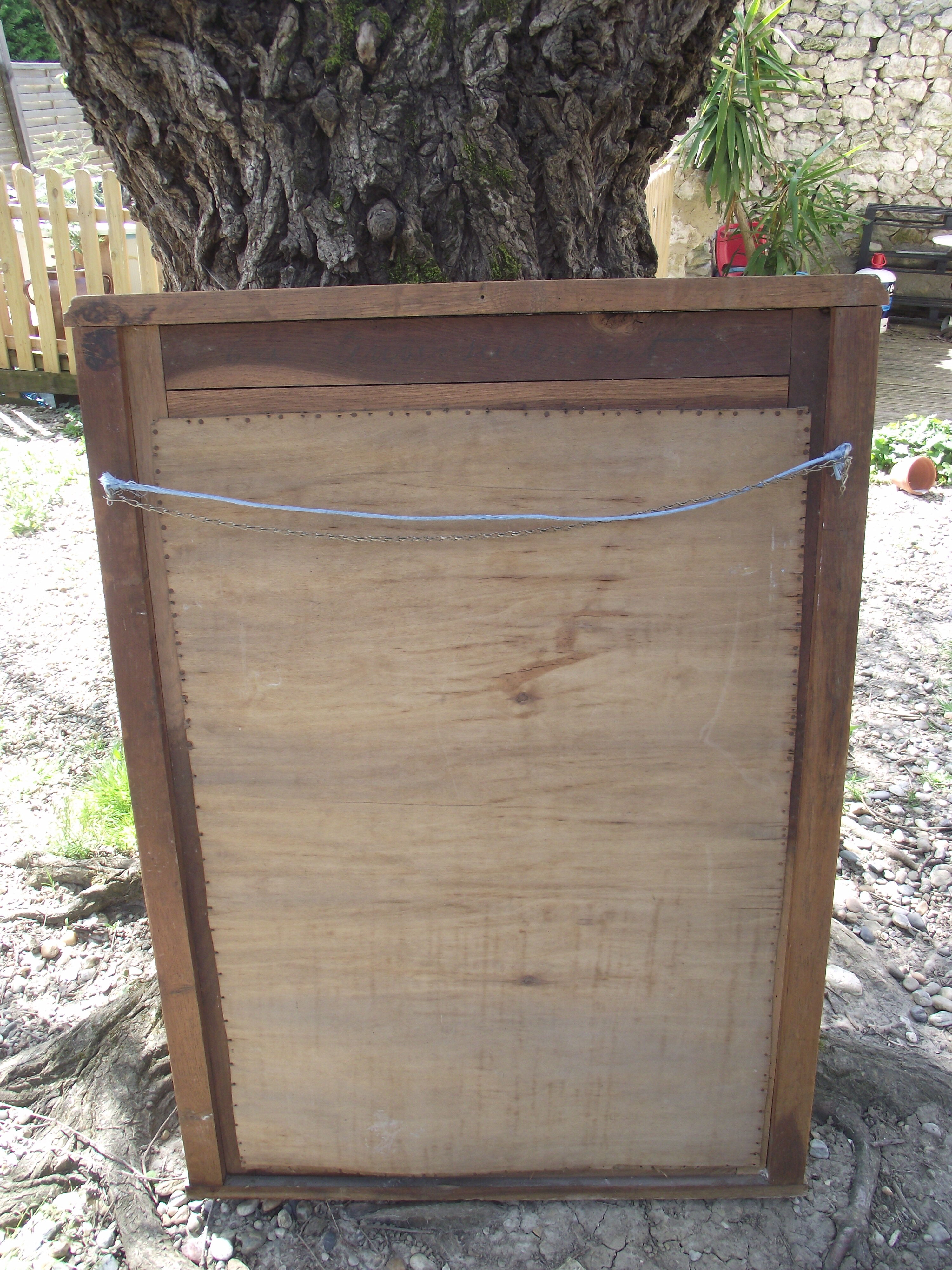 Mirror period art deco oak carved