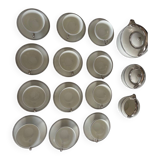 Limoges porcelain tea service Charles Ahrenfeldt silver trim Beautiful É