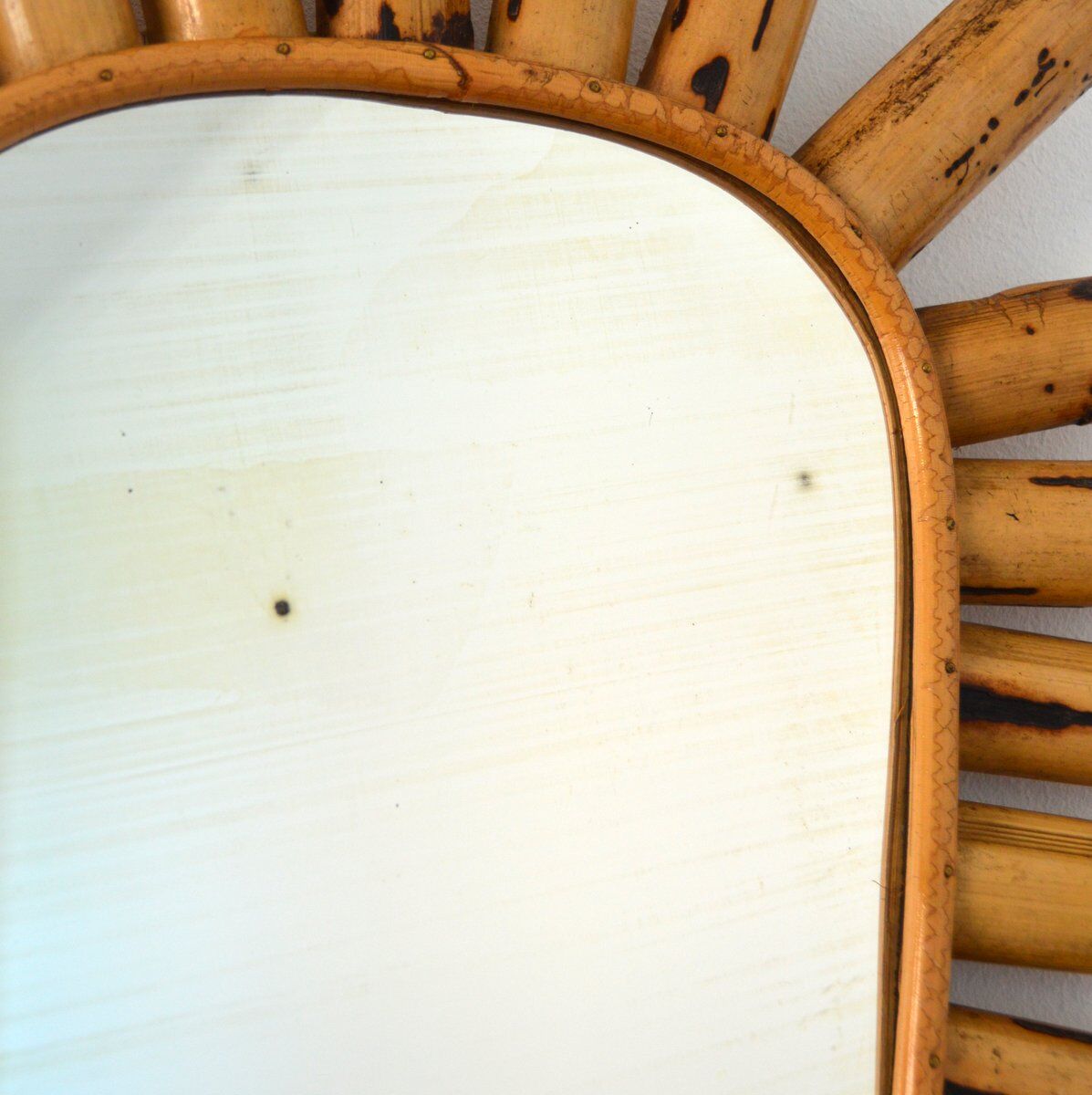 Freeform bamboo mirror 1960s