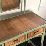 Rattan dressing table with mirror