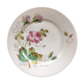 Assiette décor fleuri rétro