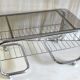 Coffee table tubular chrome structure and smoked glass - 1970s