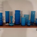 German glass vases by Karl Friedrich, 1960s, set of 11.