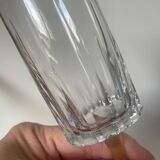 2 hollow crystal champagne glasses