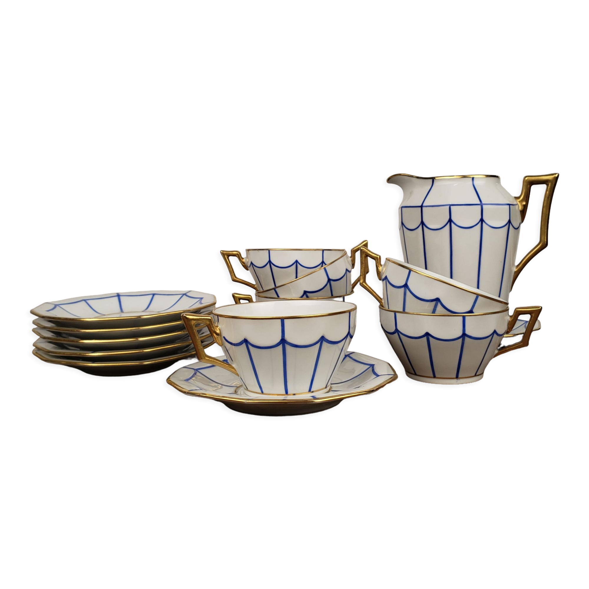 Art Deco coffee service - Limoges porcelain