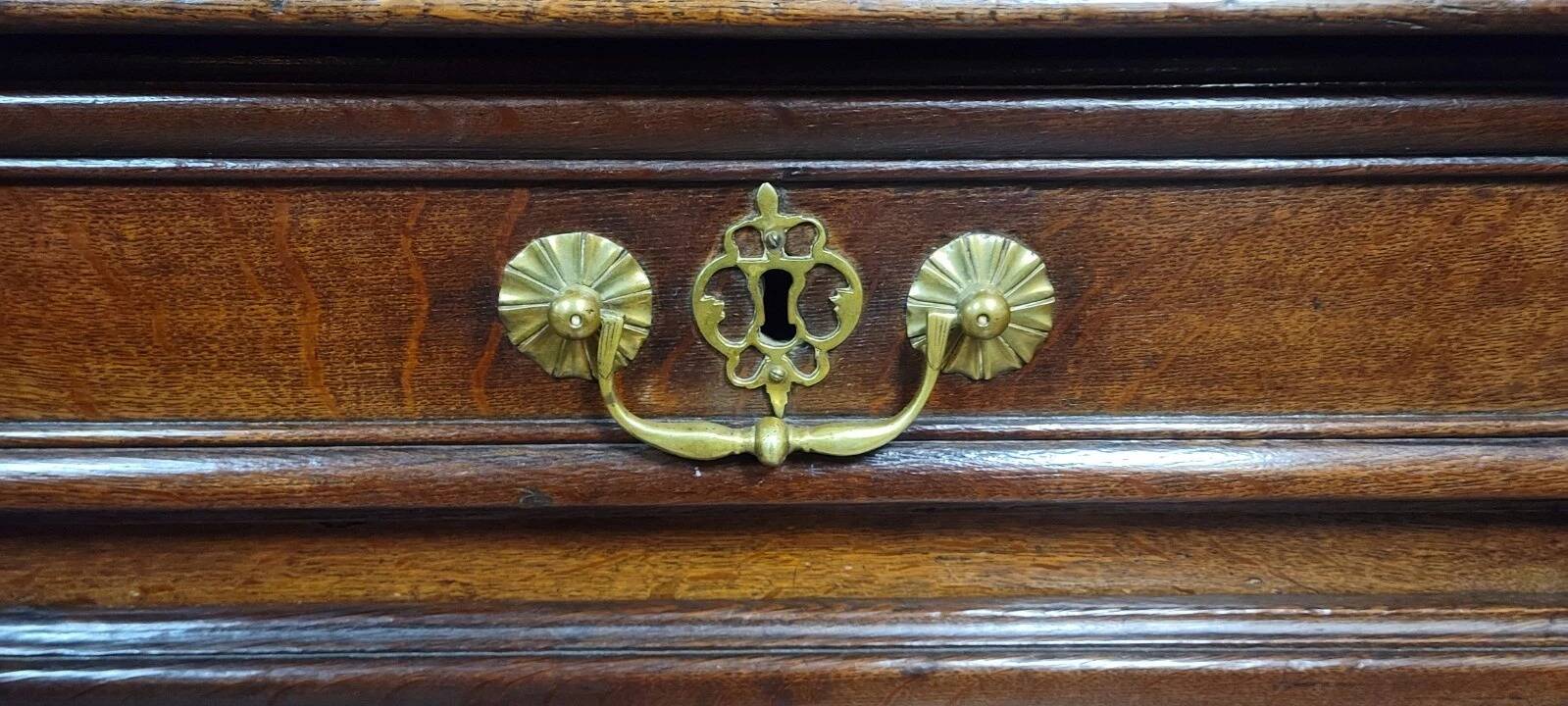 Louis XV period solid oak sideboard