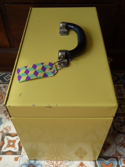 COLUMBIA - suitcase vintage 50/60s yellow metal Binder