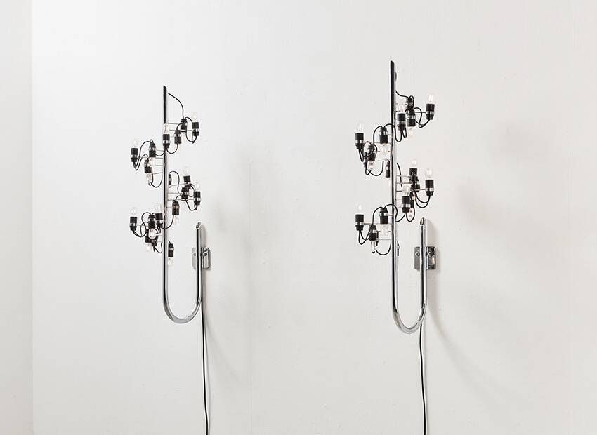 Gino Sarfatti Pair of Early Model 226 Wall Lights for Arteluce Italy 1959
