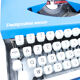 Revised Blue Olympia Dactymetal typewriter