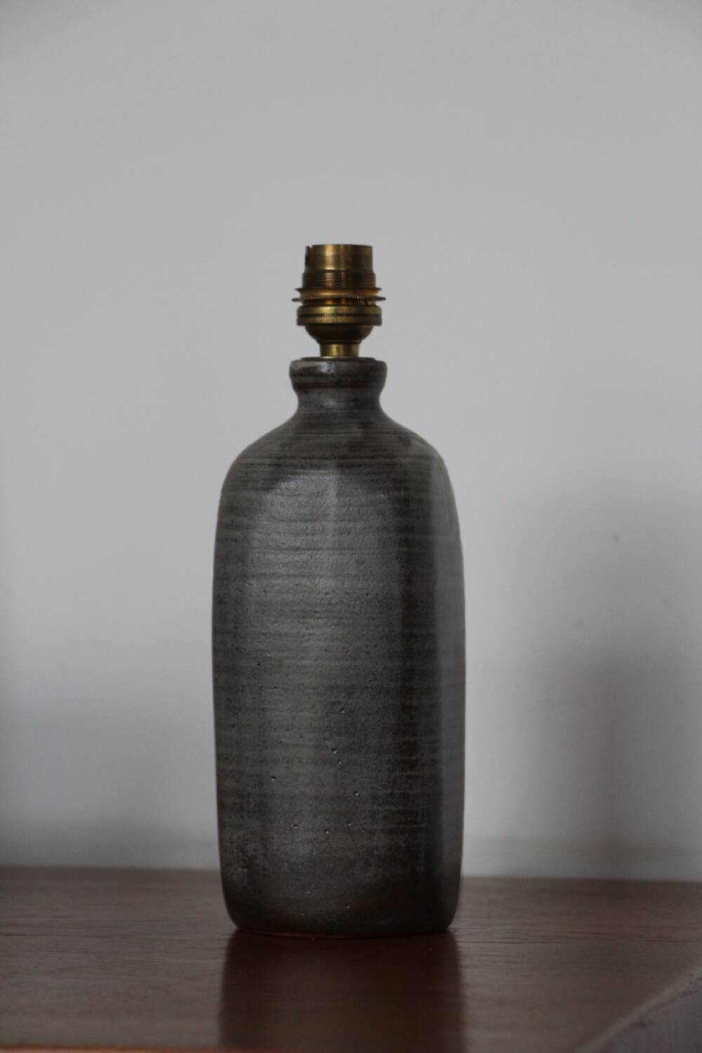 Enamelled stoneware ceramic lamp France 1970