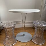 Kartell Ensemble by Philippe Starck table and 2 stools