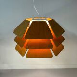 IMPRESSIVE DANISH MODEL 838 PENDANT LAMP BY P&P LJUS AB, 1970s