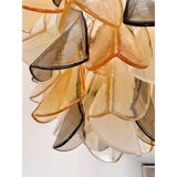 Contemporary Modern Multicolour Amber "Rondini" Murano Chandelier by Simoeng