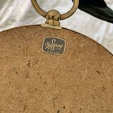 Vintage 1960 witch's eye mirror with green ribbon - 20 x 67 cm