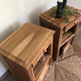 Pair of antique bedside tables