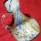 Former Clichy multilayer white blue blown glass pitcher