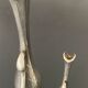 2 silver metal soliflores