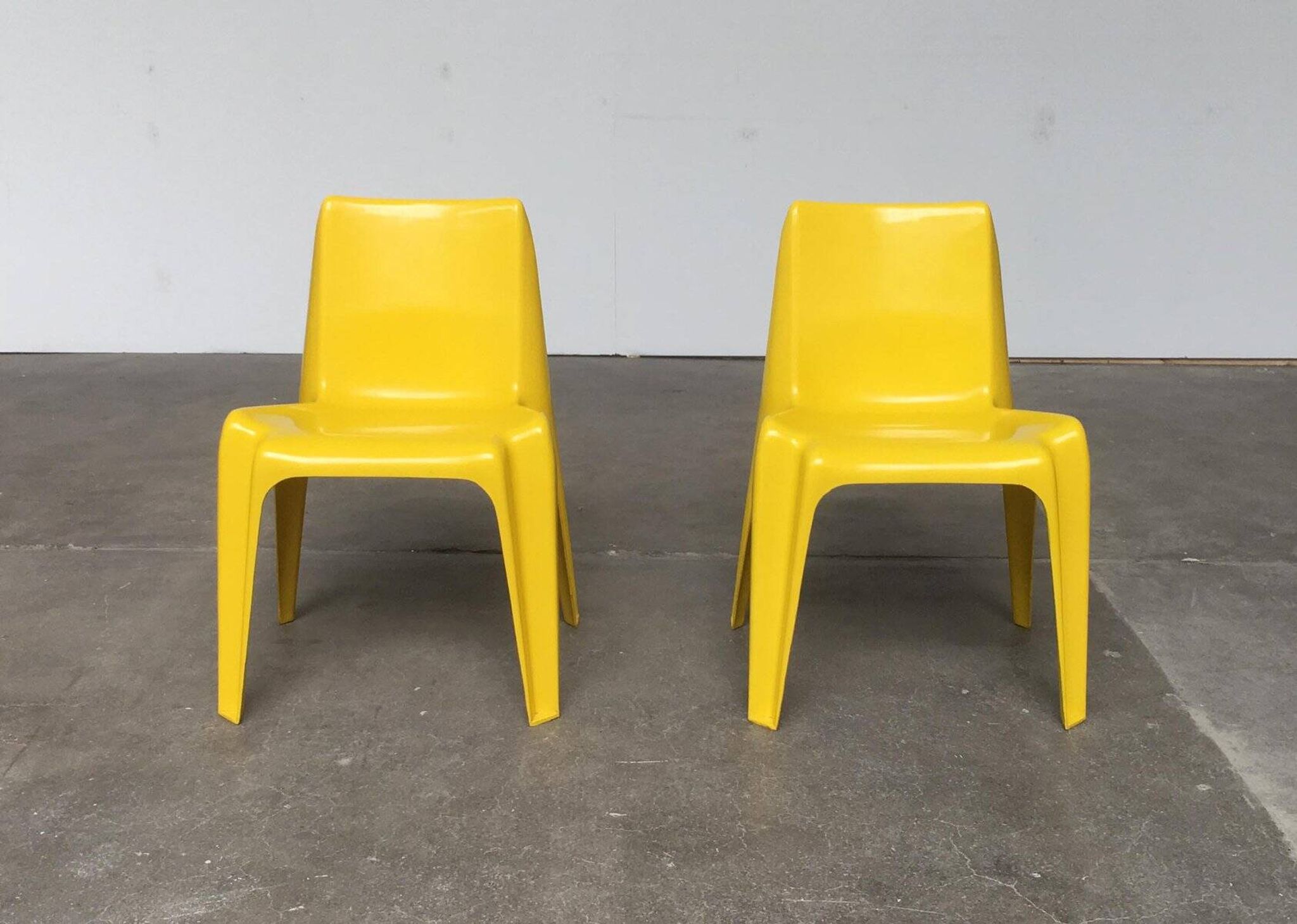 Set of stackable plastic chairs BA 1171 by Helmut Bätzner for Bofinger, 1960s.
