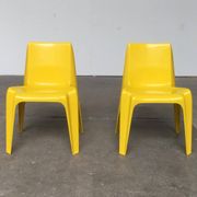 Set of stackable plastic chairs BA 1171 by Helmut Bätzner for Bofinger, 1960s.