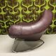 Chili leather armchair with ottoman by Paul Falkenberg