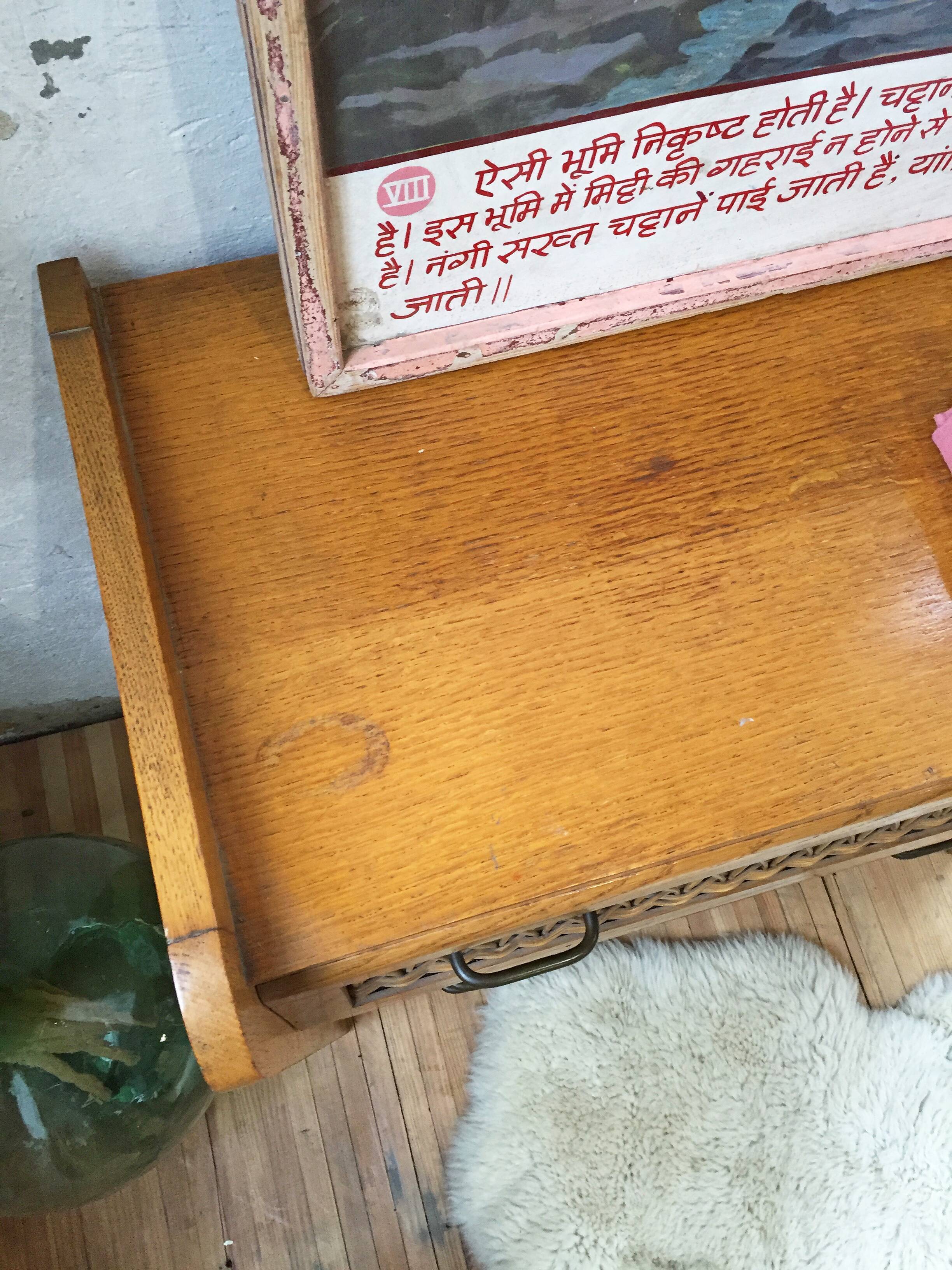 Commode vintage en rotin