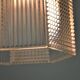 Pendant Lamp, Pressed Glass and Brass, 1960s, Sweden
