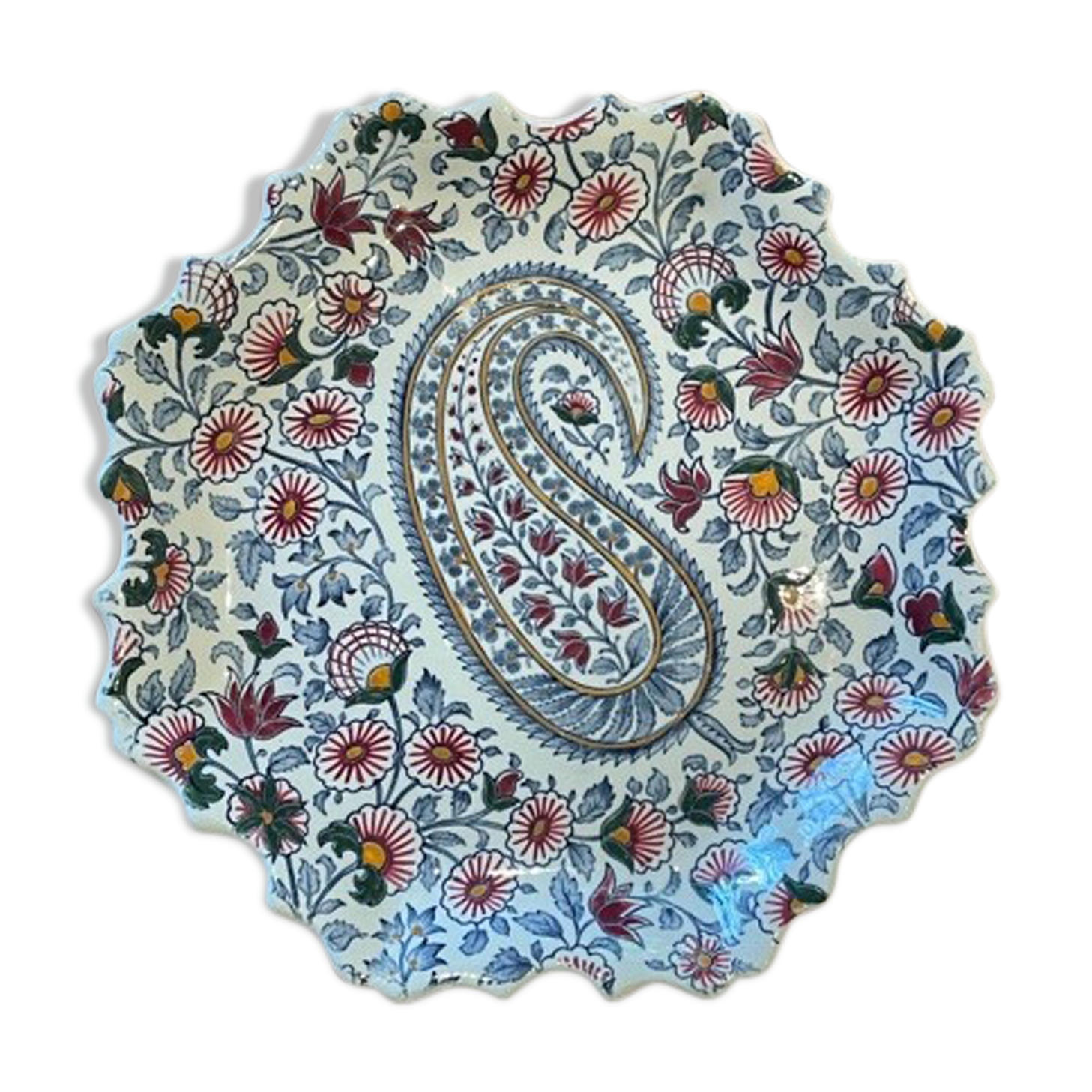 Ancient cashmere Gien Plate