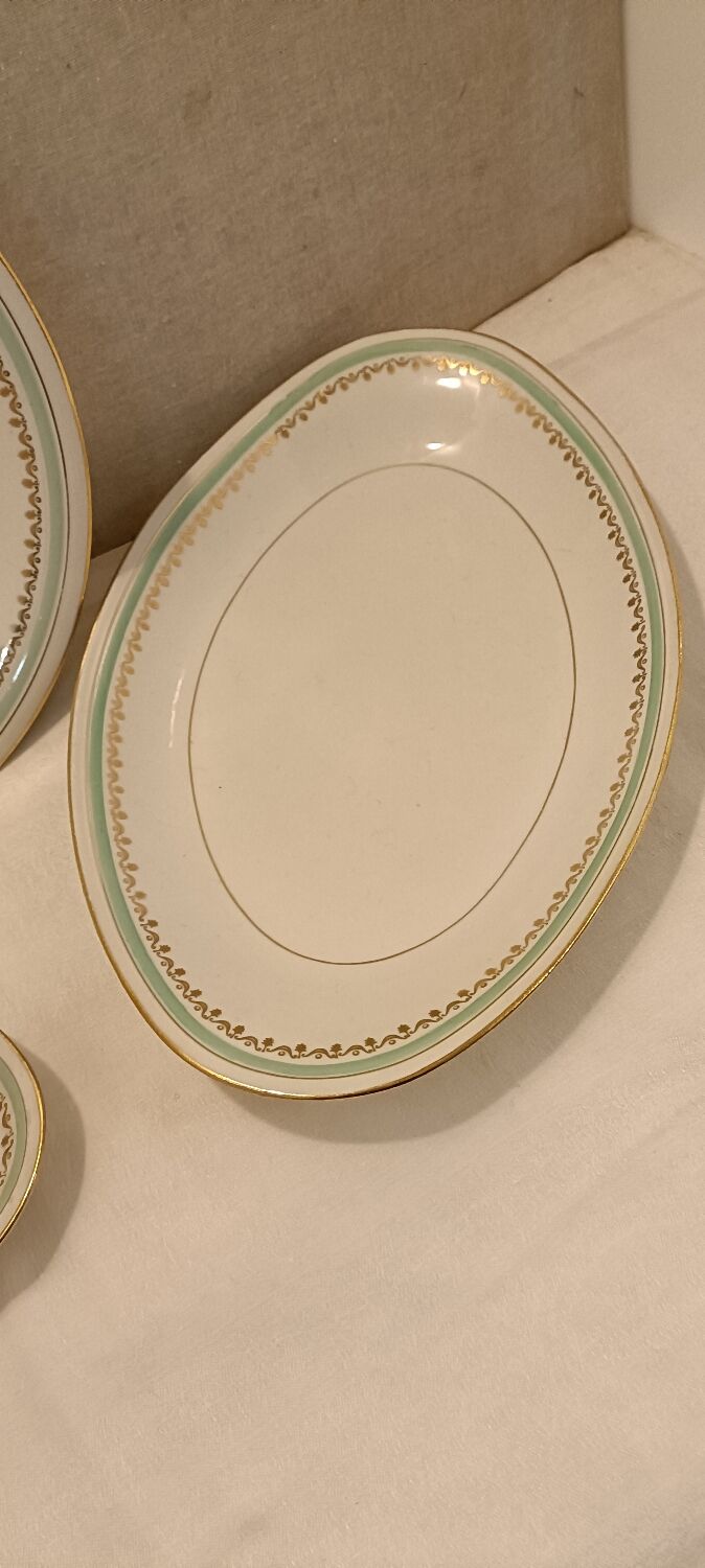3 antique dishes SFP porcelain France