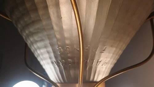 Floor lamp Table lamp signed Malabert house 1930 Art Deco DLG rings Quinet