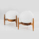 Wood and glass table lamp by Uluv