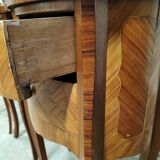 Pair of bedside tables 2 drawers Louis XV style